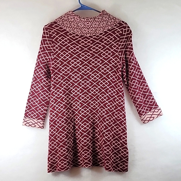 ANTHROPOLOGY MOTH Turtle Neck Burgundy Alpaca Blend Sweater Size XS - Picture 8 of 8